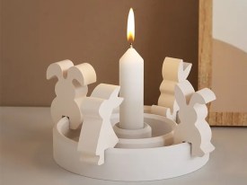 Molde silicona 4 conejos